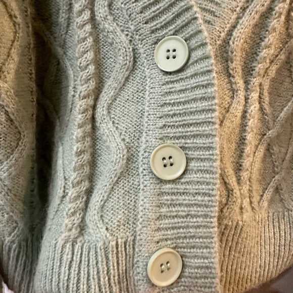 LOVERS + FRIENDS GREEN CARDIGAN LARGE - Picture 4 of 7